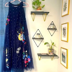 Anthropologie- ROCHELLE TULLE MAXI DRESS- Geisha Designs-Size 6/8